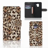 Samsung Galaxy A8 2018 Telefoonhoesje met Pasjes Leopard