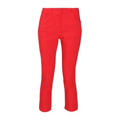 Cassis cropped slim fit chino rood