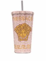 Versace tasse de voyage Medusa ornée de cristaux - Rose