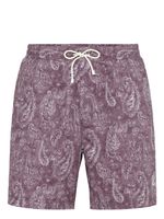 Brunello Cucinelli short de bain à imprimé bandana - Violet