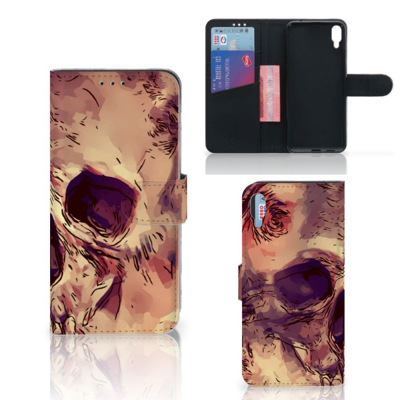 Telefoonhoesje met Naam Sony Xperia L3 Skullhead