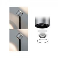 Paulmann Aldan 79717 Staande LED-lamp LED 17 W Aluminium (geborsteld), Zwart - thumbnail