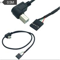 USB Type-B Male to USB 9-Pin Cable,30CM, Black - thumbnail