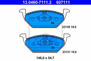 Remmenset, remschijf ATE, Remschijftype: Geventileerd: , Inbouwplaats: Vooras, u.a. für Seat, Audi, Skoda, VW