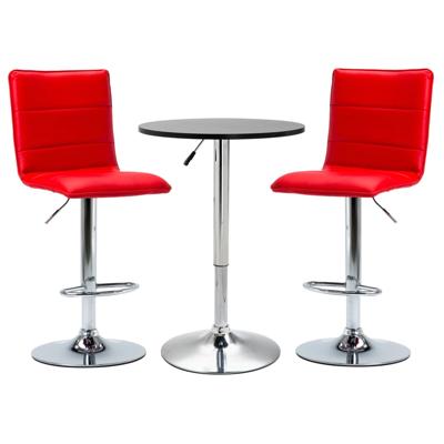 vidaXL 3-delige Barset kunstleer zwart vidaXL 3-delige Barset kunstleer zwart