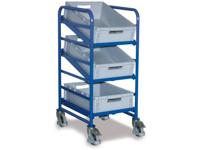 VARIOfit SW-610.102 Etagewagen Staal Poedercoating Laadvermogen (max.): 200 kg Gentiaan-blauw (RAL 5010)