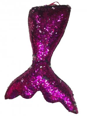 LG Imports kussen zeemeerminstaart roze/zilver 45 cm LG Imports kussen zeemeerminstaart roze/zilver 45 cm