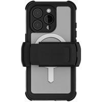 Ghostek Nautisch waterdicht Apple iPhone 16 Pro hoesje met holster riemclip - scherm- en camerabeschermer, MagSafe-compatibel, robuuste en zware hoes (6,3 inch, transparant)