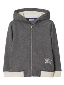 Burberry Kids hoodie zippé à logo EKD brodé - Gris