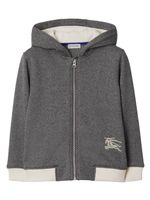 Burberry Kids hoodie zippé à logo EKD brodé - Gris - thumbnail