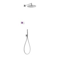 Regendouche set electronisch Tres Shower technology | Inbouw | Thermostaatkraan | 2-weg | Rond | Chroom