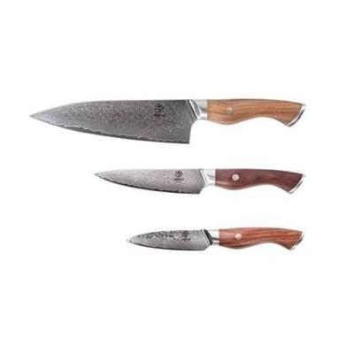 Homizu Baranoki messenset - 3-delig - damascus messen - japanse messen Homizu Baranoki messenset - 3-delig - damascus messen - japanse messen