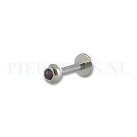 Labret 1.2 mm paars 6 mm