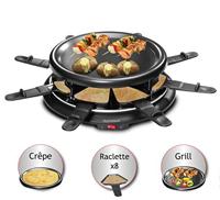 Techwood TRA-88 Raclette-grill, Crêpespan, elektrisch