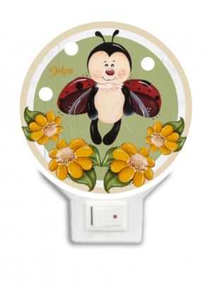 Dekori nachtlamp lieveheersbeestje led junior 12 x 4 cm hout Dekori nachtlamp lieveheersbeestje led junior 12 x 4 cm hout