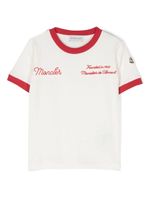 Moncler Enfant t-shirt en coton à logo brodé - Blanc - thumbnail