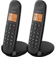 Logicom ILOA 255T Draadloze vaste telefoon met antwoordapparaat recorder - Duo - analoge en DECT-telefoons - zwart