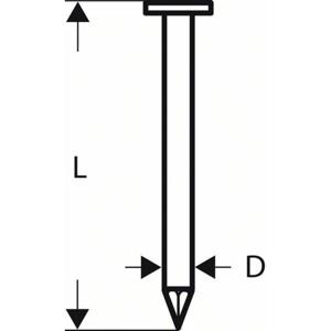 Rondkopstripspijker SN21RK 80 3,1 mm, 80 mm, blank, glad 3000 stuk(s) Bosch Accessories 2608200030 Afm. (l x b) 80 mm x 3.1 mm