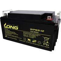 Long WP65-12 Loodaccu 12 V 65 Ah Loodvlies (AGM) (b x h x d) 350 x 174 x 166 mm M6-schroefaansluiting VDS-certificering, Geringe zelfontlading, Onderhoudsvrij - thumbnail