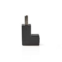 USB-A Adapter | USB 2.0 | USB-A Male | USB-A Female | 480 Mbps | Rond | Vernikkeld | PVC | Zwart | D - thumbnail