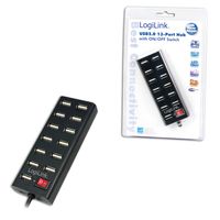 LogiLink UA0126 interface hub 480 Mbit/s Zwart - thumbnail