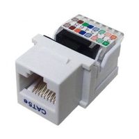 Haiqoe Ethernet jack Toolless CAT5E UTP Keystone wit - thumbnail