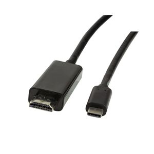 LogiLink UA0329 USB-C-displaykabel USB-C / HDMI Adapterkabel USB-C stekker, HDMI-A-stekker 1.80 m Zwart