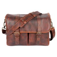 Bronkey Roma Large Leather Camera Bag Cognac