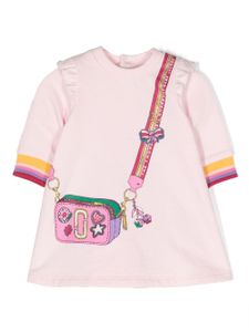 Marc Jacobs Kids robe en coton à imprimé graphique - Rose