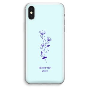 Bloom with grace: iPhone XS Max Transparant Hoesje