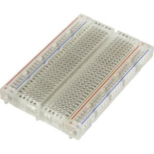 TRU COMPONENTS 0165-40-8-8010 Breadboard Transparant Totaal aantal polen 400 (l x b x h) 84 x 54.3 x 9 mm 1 stuk(s)