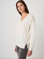 Oversized trui met gebreide details
