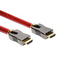 ROLINE HDMI 8K (7680 x 4320) Ultra HD Cable met Ethernet, M/M, rood, 1 m