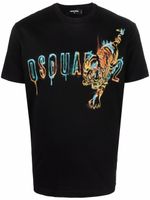 DSQUARED2 t-shirt à logo imprimé - Noir