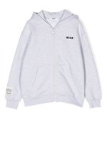 MSGM Kids hoodie à logo imprimé - Gris - thumbnail