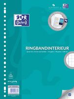 Oxford ringbandinterieur voor ft A4, 23-gaatsperforatie, met kantlijn, 200 bladzijden, geruit 10 mm - thumbnail