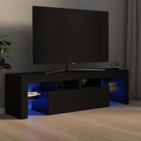 Tv-meubel met LED-verlichting 140x35x40 cm zwart