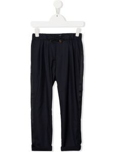 Brunello Cucinelli Kids pantalon slim à taille mi-haute - Bleu