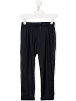 Brunello Cucinelli Kids pantalon slim à taille mi-haute - Bleu