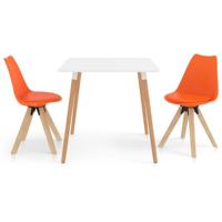 vidaXL 3-delige Eethoek oranje