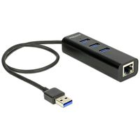 DeLOCK 62653 laptop dock & poortreplicator Bedraad USB 3.2 Gen 1 (3.1 Gen 1) Type-A Zwart - thumbnail