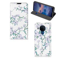 Nokia 5.4 Uniek Smart Cover Blossom White - thumbnail