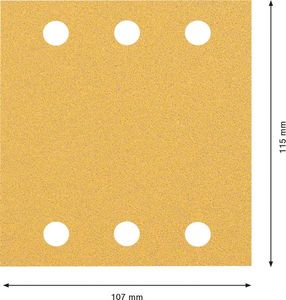 Bosch Accessoires Expert C470 schuurpapier voor vlakschuurmachines 115 x 107 mm, K80 10-delig - 2608900892