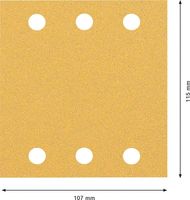 Bosch Accessoires Expert C470 schuurpapier voor vlakschuurmachines 115 x 107 mm, K80 10-delig - 2608900892 - thumbnail