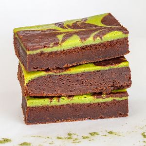 Brownie Matcha Groene Thee - 12 Brownies - Brievenbus Pakket