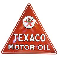 Texaco Motor Oil Emaille Bord - 49 x 57 cm - thumbnail