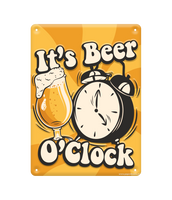 Tekstbord metaal Beer o&apos;clock