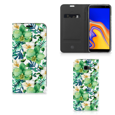 Samsung Galaxy J4 Plus Smart Cover Orchidee Groen