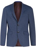 ETRO blazer en jersey à revers crantés - Bleu - thumbnail