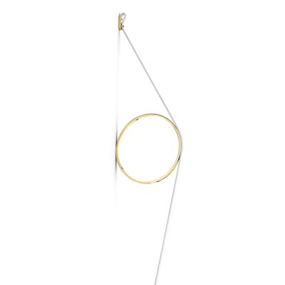 FLOS WireRing Wandlamp Witte Kabel - Gouden Ring